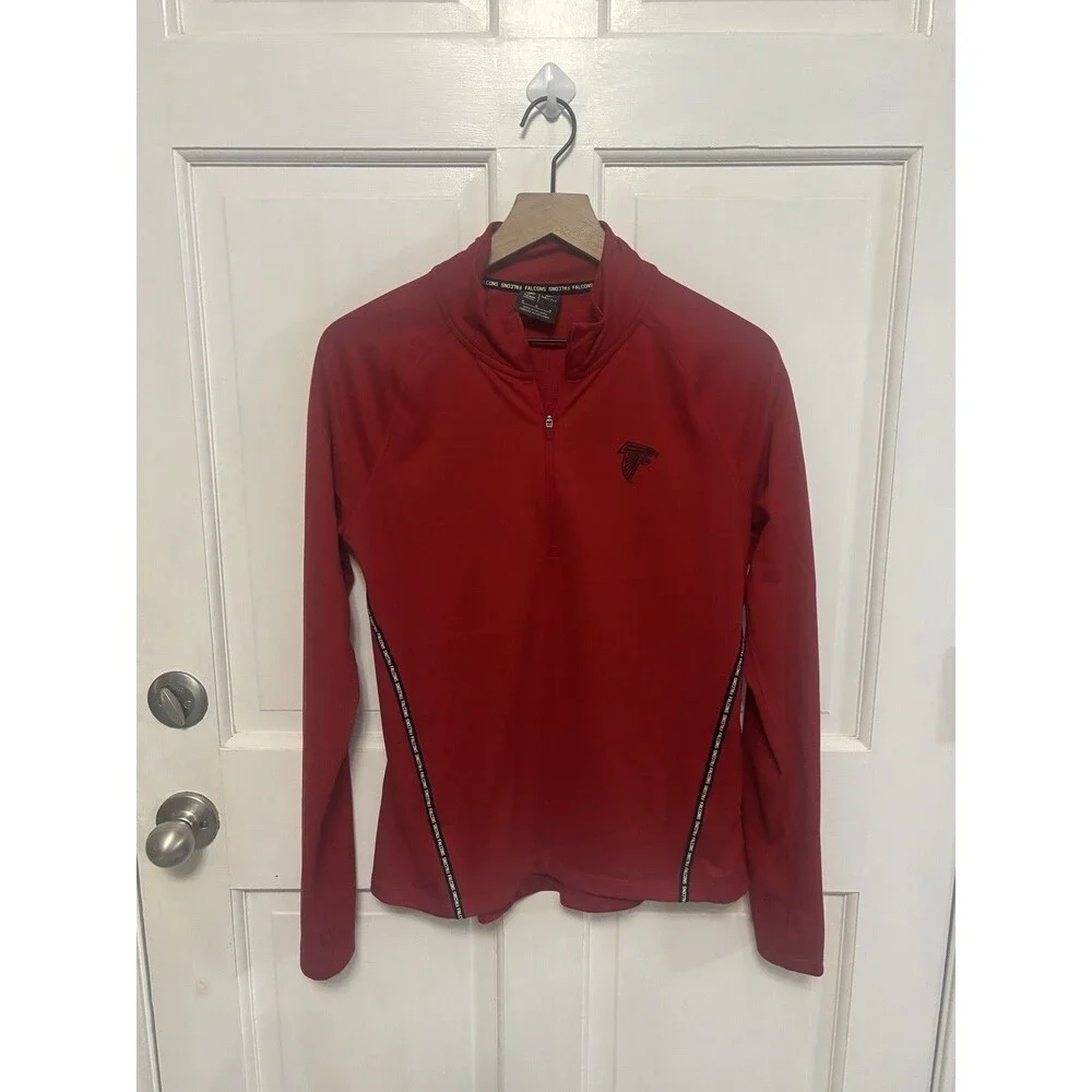 Men’s NFL Atlanta Falcons Dri-Fit Red Quarter-Zip Pullover. Size M